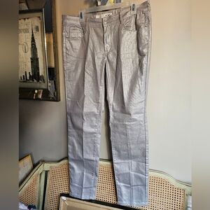 Joe Fresh Silver Metallic Pants - Size 12